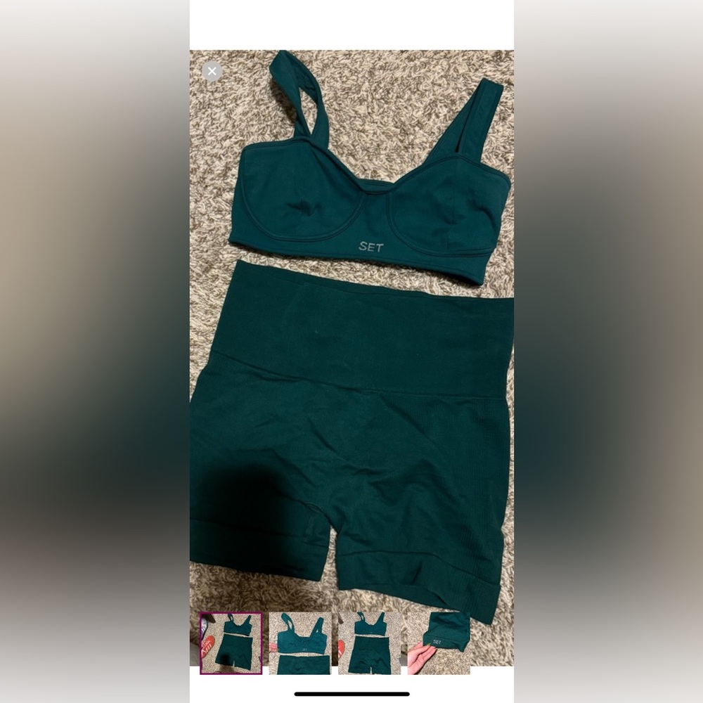 Set! Bought off of Poshmark and never wore. Super cute. Great condition.